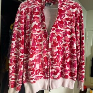 ABC CAMO CRYSTAL STONE SHARK FULL ZIP HOODIE MENS